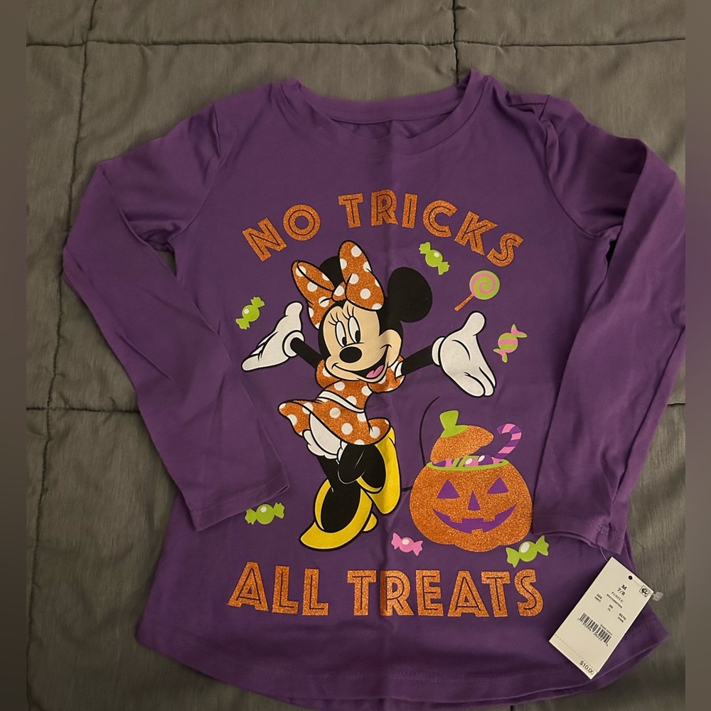 Disney Minnie Mouse Purple Long Sleeve Tee